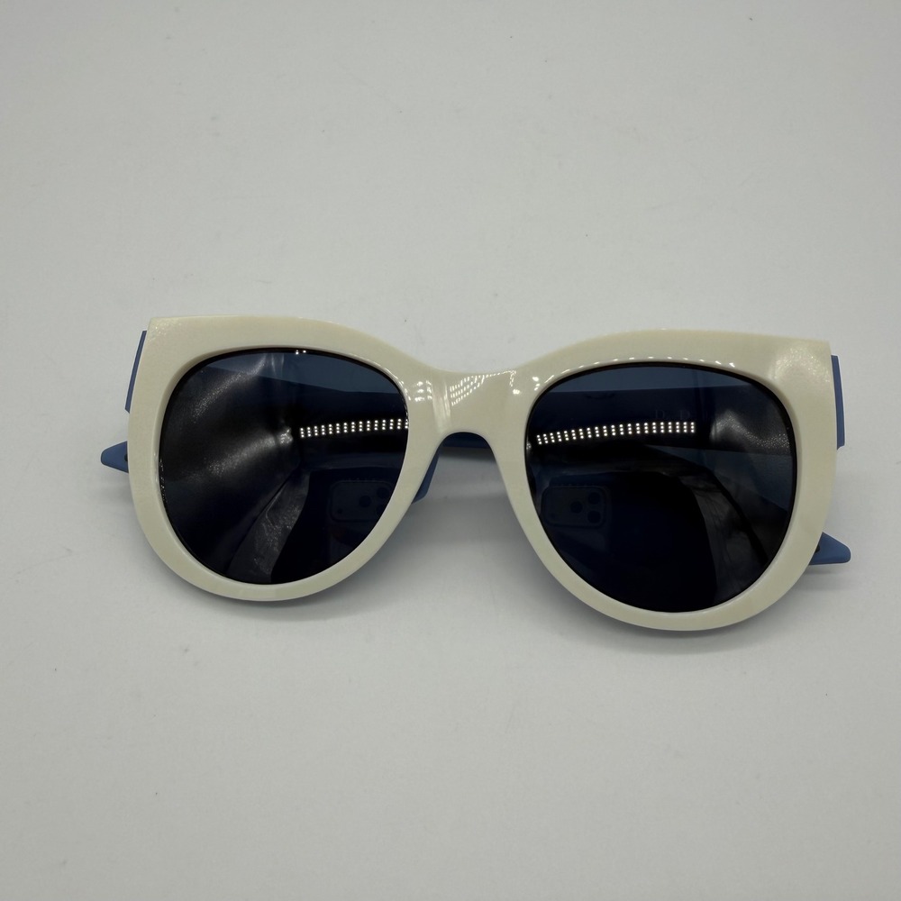 Christian Dior Decale 1 Blue White Cat Eye Sunglasses BRKKU 51-21-145 Nee